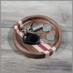 Handmade Wooden Catchall Tray: Maple, Purple Heart & Walnut - 5"