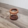 OFFICE-DESK-WALNUT-PENCIL-CUP Handmade Walnut Pencil Holder with Solid Brass Risers