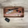 Walnut Ocean Wave Catchall Tray with Maple & Purpleheart