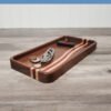 Walnut Ocean Wave Catchall Tray with Maple & Purpleheart